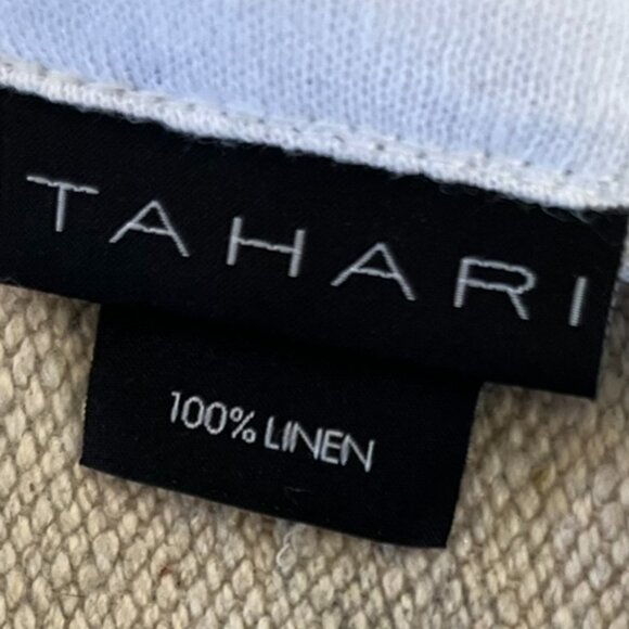 Tahari Woman's Plus-Size White 100% Linen Open-Front Cardigan Sweater Sz 2x - Picture 7 of 8